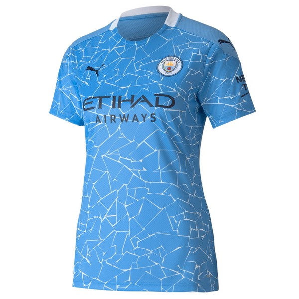 Camiseta Manchester City Primera equipo Mujer 2020-21 Azul